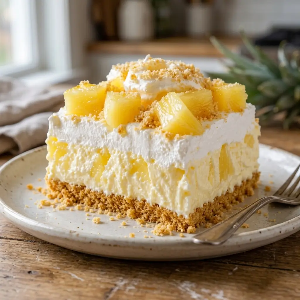 Pineapple Cream Dessert (No-Bake Tropical Dream)